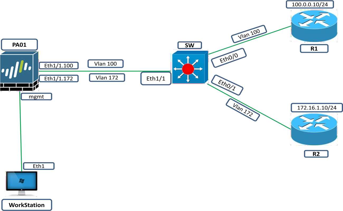 Lab 1: Layer 3 sub-Interface